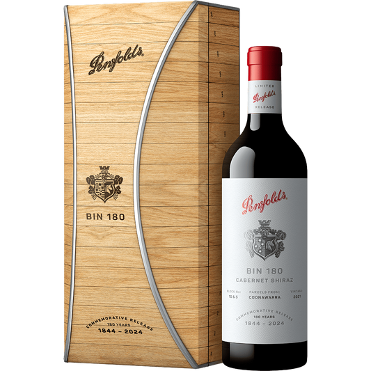 Penfolds Bin 180 Cabernet Shiraz 2021 with Gift Box
