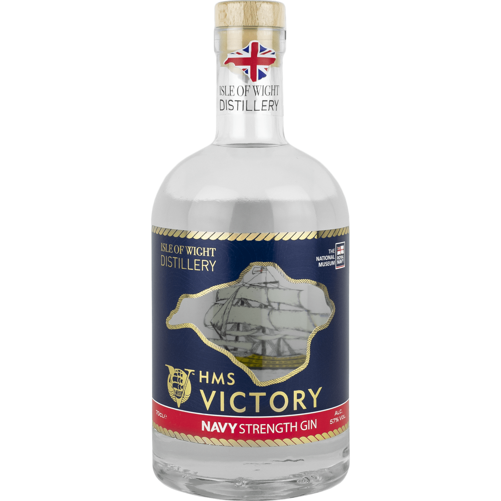 Isle of Wight Distillery HMS Victory Navy Strength Gin 57% - The General Wine Company