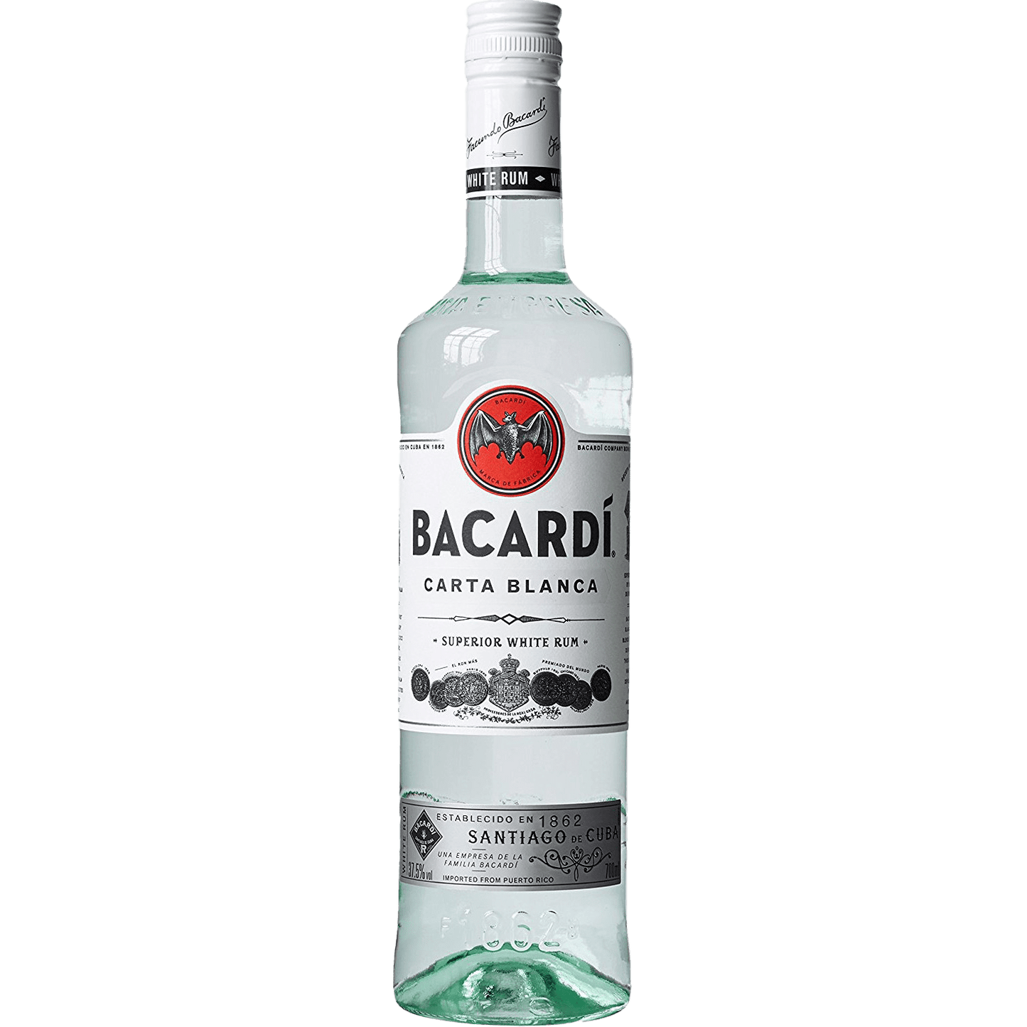 Bacardi Blanco Rum 37.5% 70cl - The General Wine Company