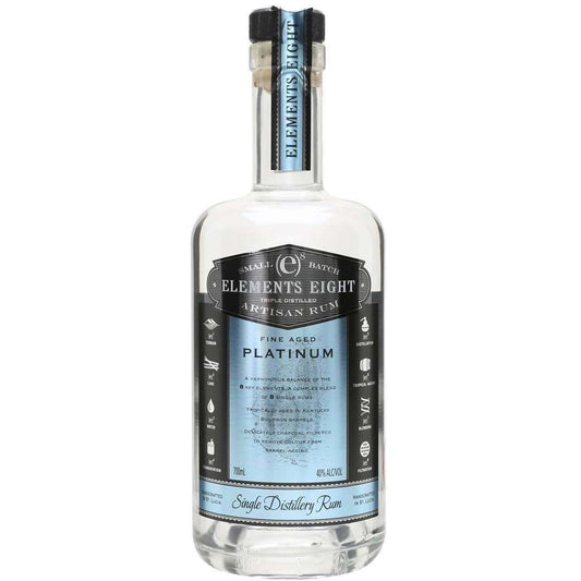 Elements 8 Platinum Triple Distllled St Lucia Rum 70cl - The General Wine Company